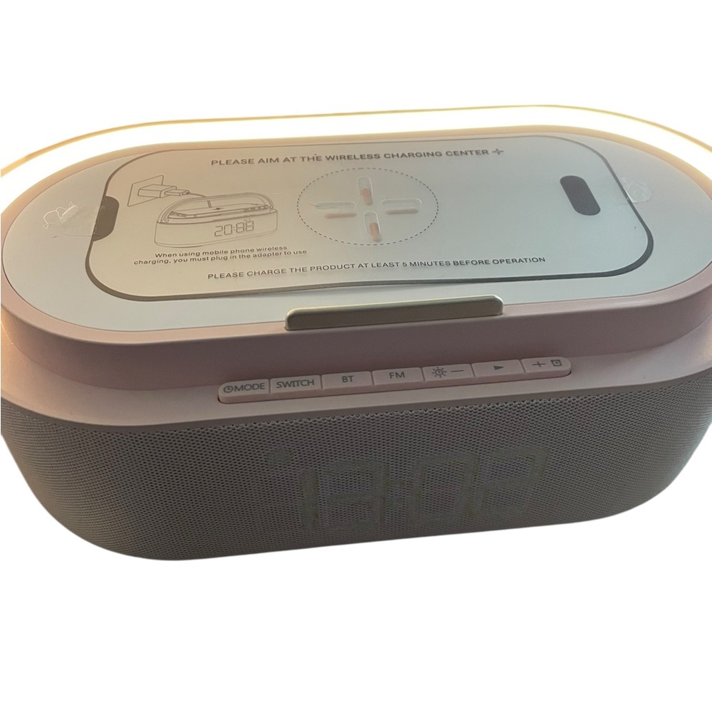 Portable Bluetooth Speaker with Alarm Clock and Phone Charger NWT - Picture 7 of 8